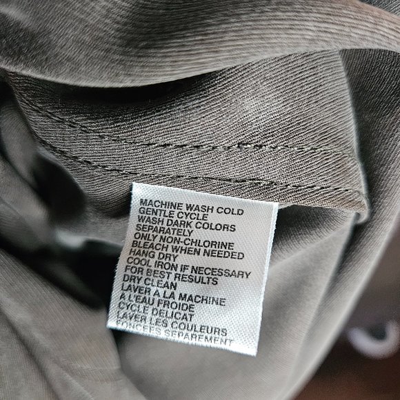 Tommy Bahama Long Sleeve Button Down Silk Shirt, Brown, Size Medium - Picture 4 of 6